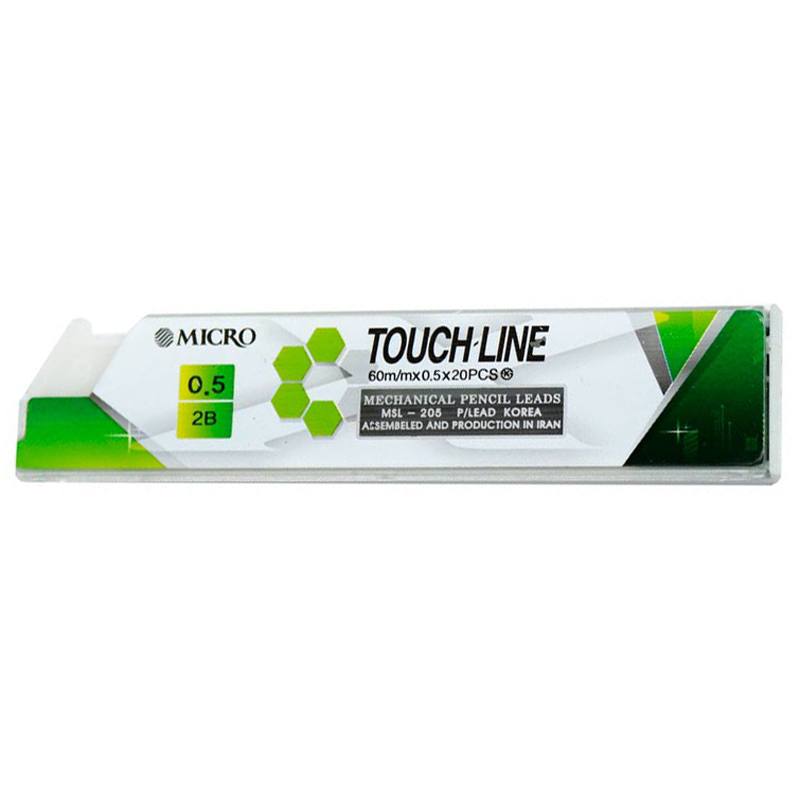💎نوک مداد نوکی Micro Touch-Line 0.5mm 2B    درجه سختی ۲B با ضخامت ۰٫۵ میلی مترتعداد ۲۰ نوک داخل هر بسته ۱۲ عددی